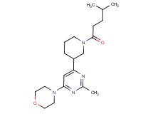 4-{2-methyl-6-[1-(4-methylpentanoyl)-3-piperidinyl]-4-pyrimidinyl}morpholine