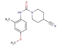 4-cyano-N-(4-methoxy-2-methylphenyl)piperidine-1-carboxamide