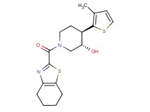 (3S*,4R*)-4-(3-methyl-2-thienyl)-1-(4,5,6,7-tetrahydro-1,3-benzothiazol-2-ylcarbonyl)piperidin-3-ol