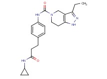 N-{4-[3-(cyclopropylamino)-3-oxopropyl]phenyl}-3-ethyl-1,4,6,7-tetrahydro-5H-pyrazolo[4,3-c]pyridine-5-carboxamide
