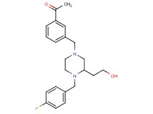 1-(3-{[4-(4-fluorobenzyl)-3-(2-hydroxyethyl)-1-piperazinyl]methyl}phenyl)ethanone