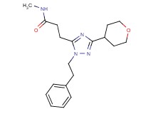 N-methyl-3-[1-(2-phenylethyl)-3-(tetrahydro-2H-pyran-4-yl)-1H-1,2,4-triazol-5-yl]propanamide