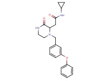 N-cyclopropyl-2-[3-oxo-1-(3-phenoxybenzyl)-2-piperazinyl]acetamide