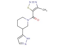 1-[(4-methyl-1,2,3-thiadiazol-5-yl)carbonyl]-3-(1H-pyrazol-5-yl)piperidine