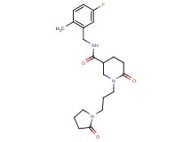 N-(5-fluoro-2-methylbenzyl)-6-oxo-1-[3-(2-oxo-1-pyrrolidinyl)propyl]-3-piperidinecarboxamide