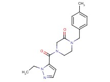 4-[(1-ethyl-1H-pyrazol-5-yl)carbonyl]-1-(4-methylbenzyl)-2-piperazinone