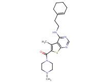N-[2-(1-cyclohexen-1-yl)ethyl]-5-methyl-6-[(4-methyl-1-piperazinyl)carbonyl]thieno[2,3-d]pyrimidin-4-amine