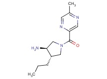 (3R*,4S*)-1-[(5-methylpyrazin-2-yl)carbonyl]-4-propylpyrrolidin-3-amine