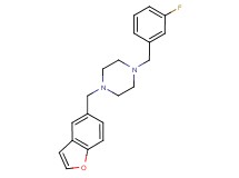 1-(1-benzofuran-5-ylmethyl)-4-(3-fluorobenzyl)piperazine