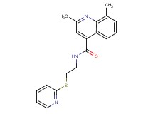 2,8-dimethyl-N-[2-(2-pyridinylthio)ethyl]-4-quinolinecarboxamide