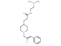 3-{1-[(2Z)-2-chloro-3-phenyl-2-propen-1-yl]-4-piperidinyl}-N-[2-(dimethylamino)ethyl]propanamide