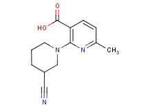 2-(3-cyano-1-piperidinyl)-6-methylnicotinic acid