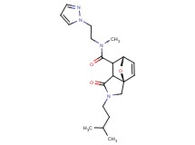 (3aR*,6S*)-N-methyl-2-(3-methylbutyl)-1-oxo-N-[2-(1H-pyrazol-1-yl)ethyl]-1,2,3,6,7,7a-hexahydro-3a,6-epoxyisoindole-7-carboxamide