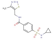 4-[(cyclopropylamino)sulfonyl]-N-[(4-methyl-1,2,3-thiadiazol-5-yl)methyl]benzamide