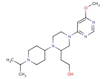 2-[1-(1-isopropyl-4-piperidinyl)-4-(6-methoxy-4-pyrimidinyl)-2-piperazinyl]ethanol