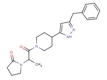 1-{2-[4-(3-benzyl-1H-pyrazol-5-yl)piperidin-1-yl]-1-methyl-2-oxoethyl}pyrrolidin-2-one