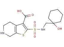 2-({[(1-hydroxycyclohexyl)methyl]amino}sulfonyl)-4,5,6,7-tetrahydrothieno[2,3-c]pyridine-3-carboxylic acid