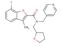 7-fluoro-3-methyl-N-(4-pyridinylmethyl)-N-(tetrahydro-2-furanylmethyl)-1-benzofuran-2-carboxamide