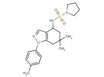 N-[6,6-dimethyl-1-(4-methylphenyl)-4,5,6,7-tetrahydro-1H-indazol-4-yl]pyrrolidine-1-sulfonamide