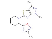1,3-dimethyl-5-[2-(3-methyl-1,2,4-oxadiazol-5-yl)piperidin-1-yl]-1H-pyrazolo[3,4-d][1,3]thiazole