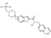 5-[1-(2,2-dimethylpropyl)-4-hydroxy-4-piperidinyl]-N-methyl-N-(6-quinolinylmethyl)-1-benzofuran-2-carboxamide