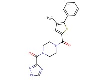 1-[(4-methyl-5-phenyl-2-thienyl)carbonyl]-4-(1H-1,2,4-triazol-3-ylcarbonyl)piperazine