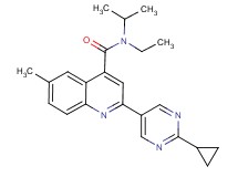 2-(2-cyclopropylpyrimidin-5-yl)-N-ethyl-N-isopropyl-6-methylquinoline-4-carboxamide