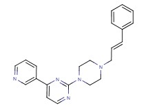 2-{4-[(2E)-3-phenyl-2-propen-1-yl]-1-piperazinyl}-4-(3-pyridinyl)pyrimidine