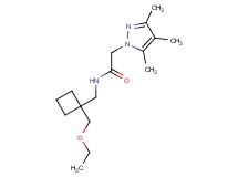 N-{[1-(ethoxymethyl)cyclobutyl]methyl}-2-(3,4,5-trimethyl-1H-pyrazol-1-yl)acetamide