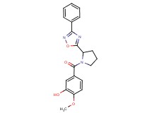 2-methoxy-5-{[2-(3-phenyl-1,2,4-oxadiazol-5-yl)-1-pyrrolidinyl]carbonyl}phenol