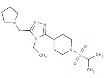 4-[4-ethyl-5-(pyrrolidin-1-ylmethyl)-4H-1,2,4-triazol-3-yl]-1-(isopropylsulfonyl)piperidine