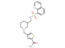 N-({1-[(5-acetyl-3-thienyl)methyl]-3-piperidinyl}methyl)-8-quinolinesulfonamide