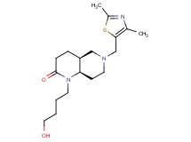 (4aS*,8aR*)-6-[(2,4-dimethyl-1,3-thiazol-5-yl)methyl]-1-(4-hydroxybutyl)octahydro-1,6-naphthyridin-2(1H)-one