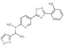 N-[1-(3-isoxazolyl)ethyl]-N-methyl-5-[3-(2-methylphenyl)-1,2,4-oxadiazol-5-yl]-2-pyridinamine