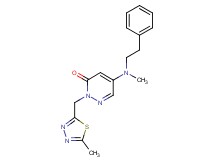 5-[methyl(2-phenylethyl)amino]-2-[(5-methyl-1,3,4-thiadiazol-2-yl)methyl]-3(2H)-pyridazinone