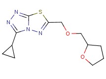 3-cyclopropyl-6-[(tetrahydrofuran-2-ylmethoxy)methyl][1,2,4]triazolo[3,4-b][1,3,4]thiadiazole