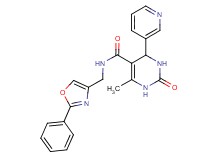 6-methyl-2-oxo-N-[(2-phenyl-1,3-oxazol-4-yl)methyl]-4-pyridin-3-yl-1,2,3,4-tetrahydropyrimidine-5-carboxamide