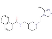 N-({1-[2-(3-methyl-4H-1,2,4-triazol-4-yl)ethyl]piperidin-3-yl}methyl)-1-naphthamide