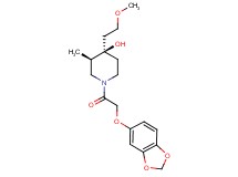 (3R*,4R*)-1-[(1,3-benzodioxol-5-yloxy)acetyl]-4-(2-methoxyethyl)-3-methyl-4-piperidinol