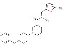 N-methyl-N-[(5-methyl-2-furyl)methyl]-1'-(pyridin-4-ylmethyl)-1,4'-bipiperidine-3-carboxamide