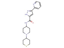 3-pyridin-2-yl-N-[1-(tetrahydro-2H-thiopyran-4-yl)piperidin-4-yl]-1H-pyrazole-5-carboxamide