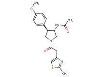 N-{(3S*,4R*)-4-(4-methoxyphenyl)-1-[(2-methyl-1,3-thiazol-4-yl)acetyl]-3-pyrrolidinyl}acetamide