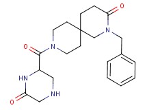 2-benzyl-9-[(6-oxo-2-piperazinyl)carbonyl]-2,9-diazaspiro[5.5]undecan-3-one hydrochloride