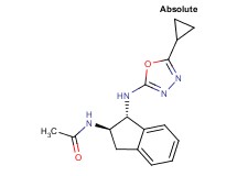N-{(1R,2R)-1-[(5-cyclopropyl-1,3,4-oxadiazol-2-yl)amino]-2,3-dihydro-1H-inden-2-yl}acetamide