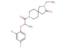 8-[2-(2-chloro-4-fluorophenoxy)propanoyl]-2-ethyl-2,8-diazaspiro[4.5]decan-3-one