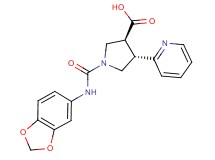 (3S*,4S*)-1-[(1,3-benzodioxol-5-ylamino)carbonyl]-4-pyridin-2-ylpyrrolidine-3-carboxylic acid