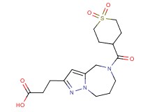 3-{5-[(1,1-dioxidotetrahydro-2H-thiopyran-4-yl)carbonyl]-5,6,7,8-tetrahydro-4H-pyrazolo[1,5-a][1,4]diazepin-2-yl}propanoic acid