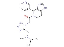 N-methyl-N-({1-[2-oxo-2-(4-pyridin-3-yl-1,4,6,7-tetrahydro-5H-imidazo[4,5-c]pyridin-5-yl)ethyl]-1H-tetrazol-5-yl}methyl)propan-2-amine