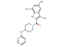 N-{1-[(3,5,7-trimethyl-1H-indol-2-yl)carbonyl]-4-piperidinyl}-2-pyridinamine