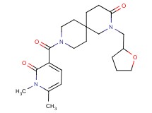 9-[(1,6-dimethyl-2-oxo-1,2-dihydropyridin-3-yl)carbonyl]-2-(tetrahydrofuran-2-ylmethyl)-2,9-diazaspiro[5.5]undecan-3-one